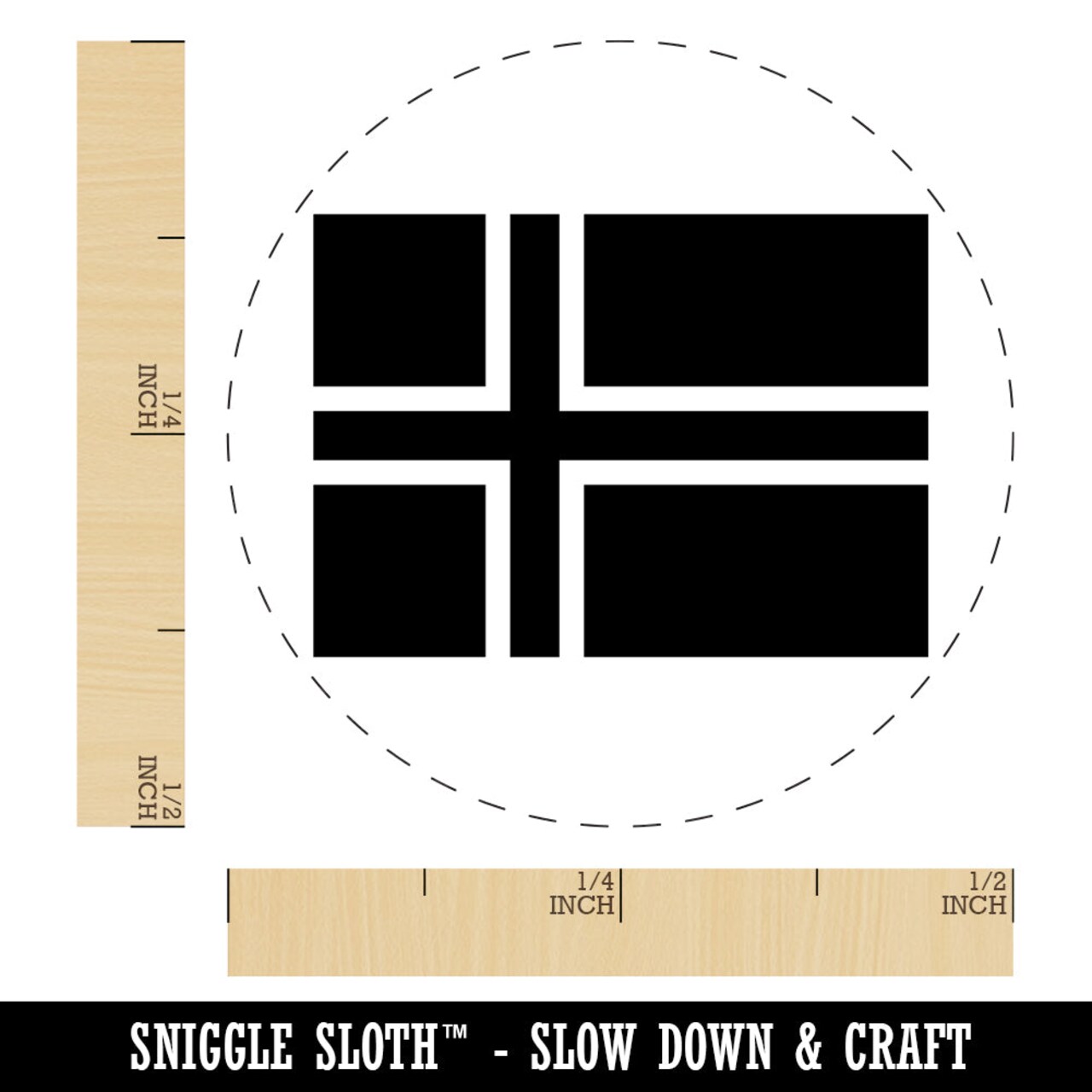 Norway Flag Self-Inking Rubber Stamp for Stamping Crafting Planners